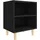 vidaXL Nachtschrank mit Massivholz-Beinen 40 x 30 x 50 cm Schwarz