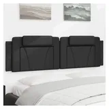 vidaXL Kopfteil-Kissen \"Viana\" Schwarz 180 cm Kunstleder