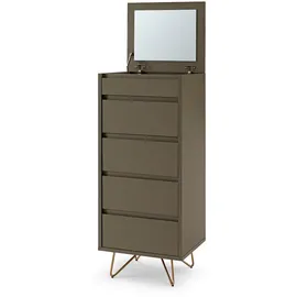 SalesFever Kommode hoch 45 x 110 x 40 cm Grau