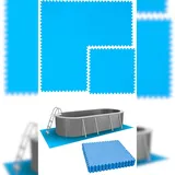 Eyepower Poolunterlage blau 81x81 cm 12er Set