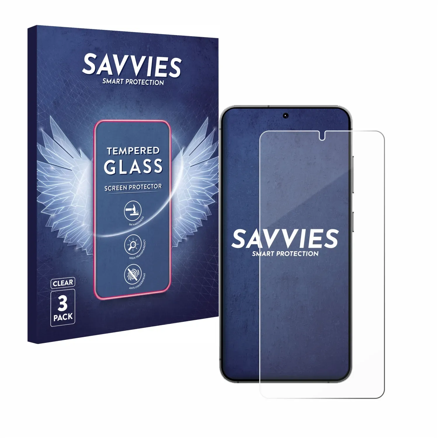 3x Savvies HD33 Clear Panzerglas für Samsung Galaxy S24 Enterprise Edition
