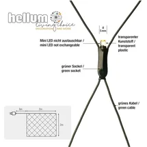 Hellum Lichterkettennetz LED 2x2 m Grün