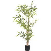 Beliani Kunstpflanze Bambusa Vulgaris 100 cm Grün,