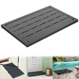 YRHome 100x65x4cm Bodenplatte aus Kunststoff Duschmatten Saunarost für Innen- und Außenbereich Leichte rutschfest Wetterfeste Bodenplatte Bodenelement für Solardusche Gartendusche Pool Badezimmer