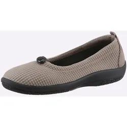 Ballerina CLASSIC, Damen, Gr. 42, grau (taupe), Textil, Basic, Schuhe