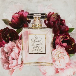 Keilrahmenbild ROSENDUFT - bunt - LBH 40x40x3.50 cm