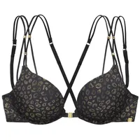 JETTE Push-up-BH Damen schwarz-gold Gr.75A