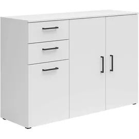 milino Kommode Multi-Stauraum 120 x 83 x 40 cm Weiß