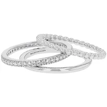 Tom Tailor Damen Steckring Sterling Silber 925 - Stein Zirkonia weiß, silber, Gr. 56/18