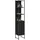 vidaXL Badschrank 33 x 33 x 185,5 cm Schwarz Holz