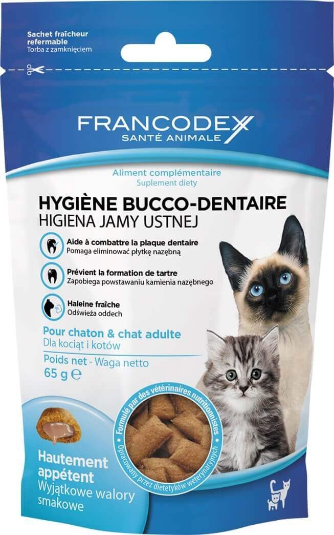 FRANCODEX Leckerbissen für Kätzchen und Katzen - Mundhygiene 65 g