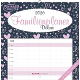 Neumann Familienplaner Deluxe 2026 - Broschürenkalender 30x30 cm (30x60 geöffnet) - Kalender mit Platz für Notizen - 5 Spalten - Bildkalender - Wandkalender