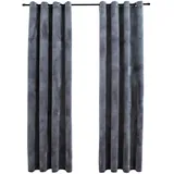 vidaXL Verdunkelungsvorhang Ösen 140 x 245 cm samt anthrazit 2 St.