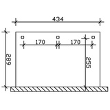 SKANHOLZ SKAN HOLZ Terrassenüberdachung Venezia 434 cm, Dach: Polycarbonat (PC), natur