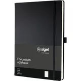Sigel Notizbuch Conceptum A4 liniert schwarz