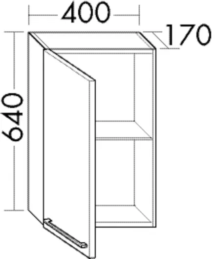 Burgbad Hängeschrank Bel Thermo 640x400x170 Basaltgrau Matt, OSBA040RF2066 OSBA040RF2066