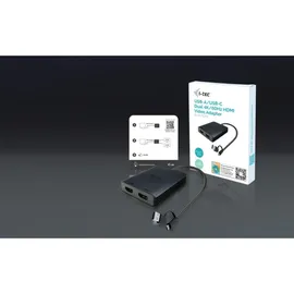iTEC USB-A/USB-C Dual 4K HDMI Video Adapter 27 cm Schwarz