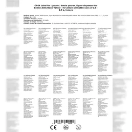 ich-zapfe Ausgießer Billy Neon Gelb, für fast alle Flaschengrößen von 0,5 - 1,5 Liter Flaschen, 1 Stück