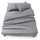 Blumtal Bettlaken Set Mikrofaser 135 x 190 - 220 x 275 cm grau 3 St.