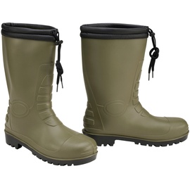 Brandit Textil Brandit RAINBOOT GUMMISTIEFEL WINTER MIT FUTTER ARMEE JAGD OUTDOOR GUMMI STIEFEL, Größe:44, Farbe:Oliv