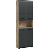 xonox.home Hochschrank 60 x 30 x 185 cm Schwarz