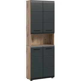 xonox.home Hochschrank 60 x 30 x 185 cm Schwarz