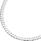 Lady Smart Jewel Kette Panzerkette diamantiert, massiv, Silber 925 45 cm Damen