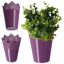 Kadax Spitzen-Blumentopf Ø 14,5 x 18,5 cm Violett