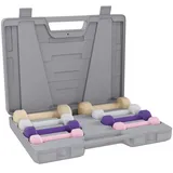 Homcom Hantelset 4 Paar 0,5kg-10kg Hantel-Set aus Gusseisen mit Koffer