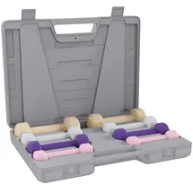 Homcom Hantelset 4 Paar 0,5kg-10kg Hantel-Set aus Gusseisen mit Koffer