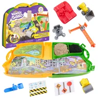 Spin Master Kinetic Sand Deluxe Baustellen-Koffer Modelliersand 794 g