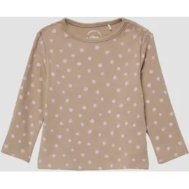 s.Oliver Geripptes Langarmshirt mit All-over-Print - 92