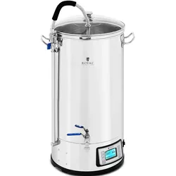 Royal Catering Braukessel - 50 L - 3.000 W - 25 - 100 °C - Edelstahl - LCD-Anzeige - Timer