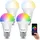 linovum 4er Pack LED Smart Lampe E27 RGB & Farbtemperatur dimmbar App & Sprache - WLAN Light Bulb kompatibel mit Alexa, Google Home