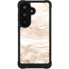 DeinDesign Nivocase Hülle für Samsung Galaxy S26 Stossfeste Handyhülle NIVOmax Case Schwarz Glitzer Look Marmor Meerjungfrau (Samsung Galaxy Smartphone Hülle, Schwarz