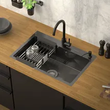 ML-Design Spülbecken Edelstahl 68 x 45 cm Anthrazit