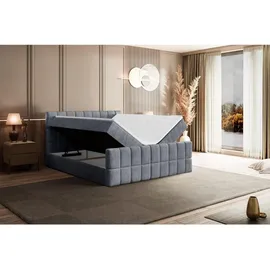 altdecor Boxbett, Grau, Holzwerkstoff, Höhe ca. 20 cm 120x200 cm, Schlafzimmer, Betten, Boxspringbetten