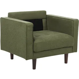 Beliani Sessel Nurmo Stoff 72 x 71 x 70 cm Dunkelgrün mit Kissen