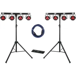Showlite LB-4390 LED Komplettanlage RGB Licht System 2x Set