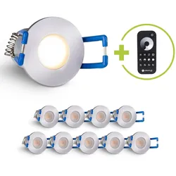 Einbaustrahler Mini Livorno 3W 2700K IP65 - Farbe: silber - Anzahl: 10x