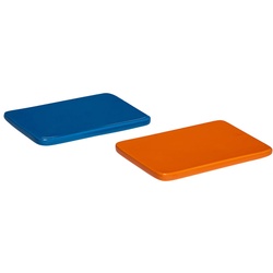 Hübsch Interior - Amare Untersetzer, small, blau / orange (2er-Set)