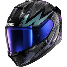 Shark D-Skwal 3 BLAST-R Integralhelm - Schwarz/Grau/Türkis / XL