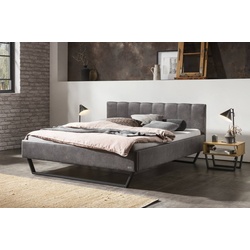 Hasena Polsterbett Leder Look mit Metallkufen