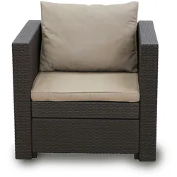 Keter Riviera / Provence Premium Panama Sessel braun mit Kissen cappuccino
