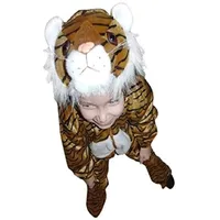 Seruna Tiger-Kostüm, F14 110-116, für Kind-er, Katzen-Kostüm Wild-Katze Kostüm-e Fasching Karneval Kleinkinder-Karnevalskostüme Kinder-Faschingskostüme