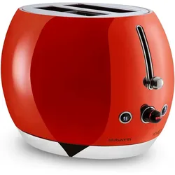 BUGATTI – Romeo Toaster, rote Farbe – einfarbige Oberfläche – 220–240 Volt
