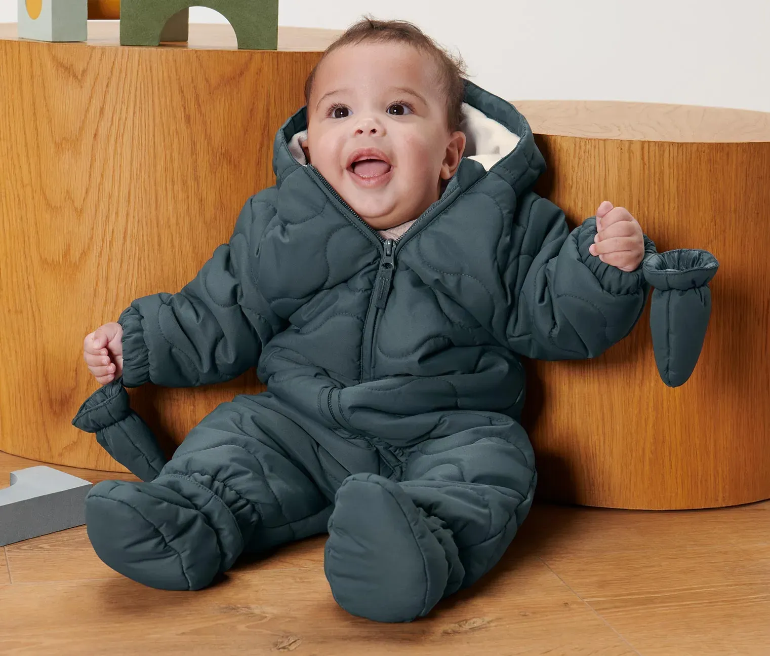 Tchibo - Baby-Winteroverall - Baby - Gr. 62/68 - weiß
