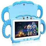 Kinder Tablet 7 Zoll Kids Tablet für Kinder ab 3-14 Android Kindertablet mit Hülle 2GB+32GB Kindersicherung GMS Certified Kleinkind Tablet mit WiFi Dual Kamera Google Play Store für Mädchen Junge Blau