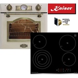 Kaiser Eh 6355 ElfEm Einbau Backofen Kaiser KCT 6703 Glaskeramik Kochfeld 60 cm