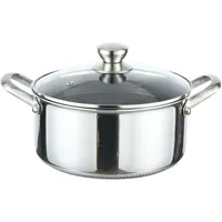 4big.fun Kochtopf Edelstahl Induktion Topf mit Glasdeckel Anti Haft